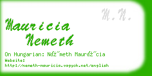 mauricia nemeth business card